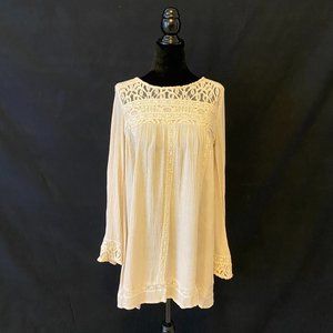 Blue Pepper Cream Lace Dress - Size Small